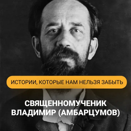 Истории, которые нам нельзя забыть. Священномученик Владимир Амбарцумов