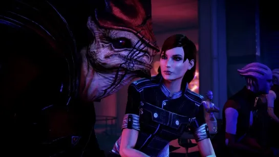 Rekin3D - Femshep commander Shepard and Wrex fucking outside club Mass Effect