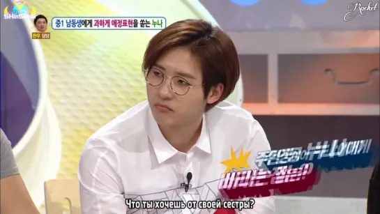 [RUS SUB] Hello Counselor - Shin Sungwoo, CNU, Ken [Эпизод 227] (2015.06.22)