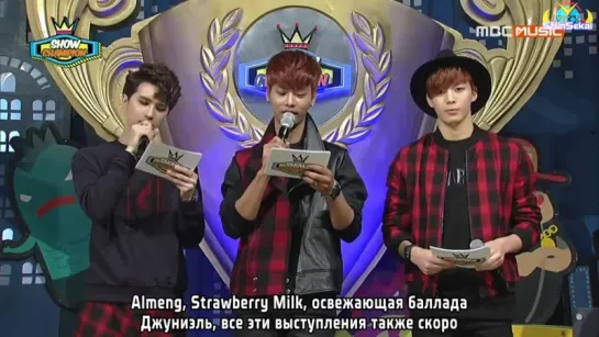 [RUS SUB] 20141029 MBC Music ShowChampion - VIXX N, Ken, Hongbin MC Cut