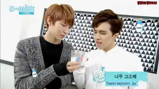 [RUS SUB] 20141116 SBS Inkigayo - K-Milk Song - VIXX