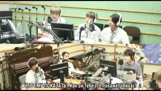 [RUS SUB] 140729 B1A4 friend line Q&A: Gongchan calls Hongbin @SuperJuniorKissTheRadio