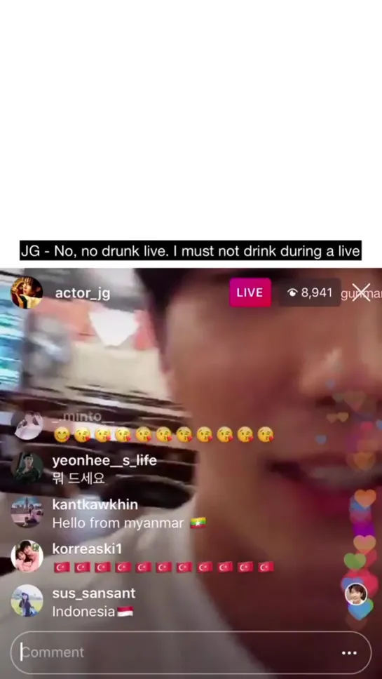 (ENG) JG’s Insta Live 2019111516 - part 3 jg_k_drama