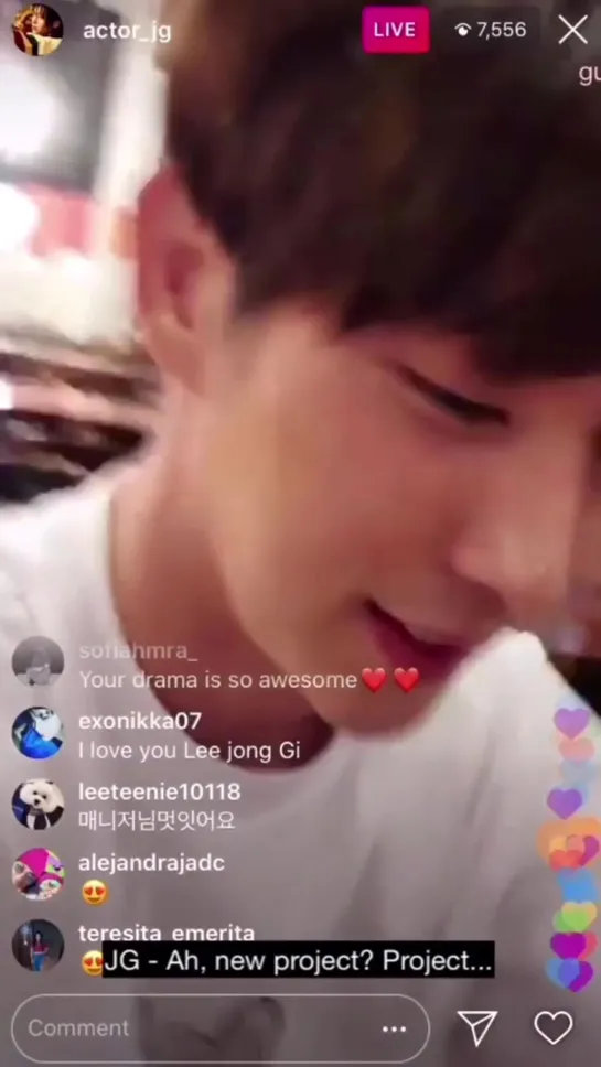 (ENG) JG’s Insta Live 2019111516 - part 2  By jg_k_drama