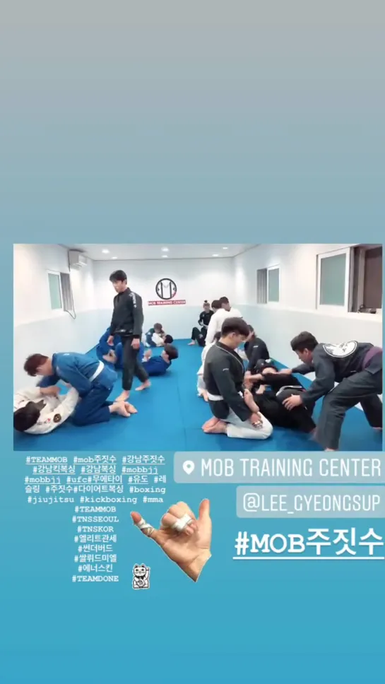 2019.05.14 Insta Story тренера Bae Yong Kwon (@ mob_gym )