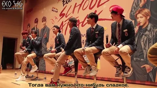 [РУСС. САБ] 140411 EXO-K @ Crunky School Attack Event