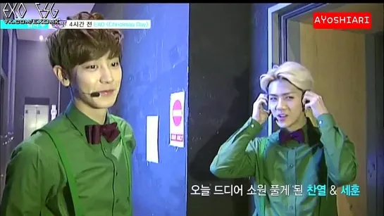 [РУСС. САБ] 131219 EXO Mnet Wide - Christmas Day BTS