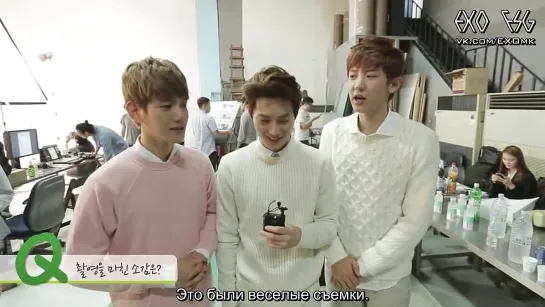 [РУСС. САБ] 131017 EXO Nature Republic BTS + Interview