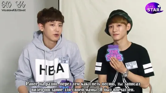 [РУСС. САБ] 130830 THE STAR Interview EXO Chen & MC Chanyeol