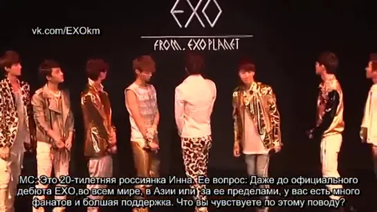 [РУСС. САБ] 120401 EXO "Вопрос-Ответ"  шоукейс в Пекине