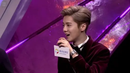 [РУСС. САБ] 160117 Luhan @ Tencent Star App Night - Presenting Award