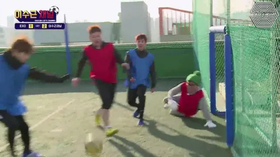 [РУСС. САБ] 190122 EXO Xiumin & Suho’s football game on Lee Soo Geun’s channel