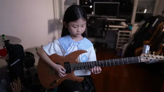 Miumiu Guitargirl - Canon in D｜Rock｜Electric guitar｜8th birthday