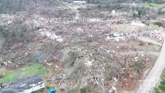 Масштабные последствия торнадо EF4 в  Борегарде ( Алабама, США, 4.03.2019)