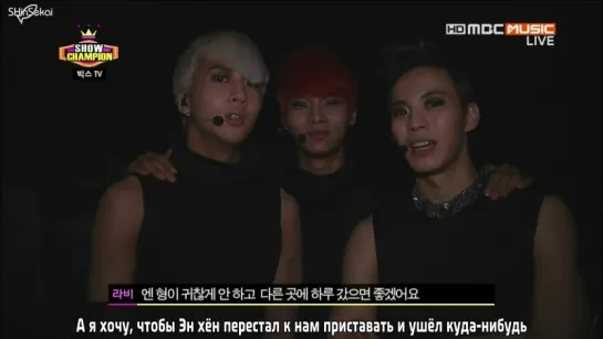 [RUS SUB] 130605 MBC MUSIC Show Champion Behind - Vixx TV