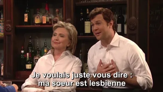 Hillary Clinton, 'the gay Bartender' (SNL) (2015)