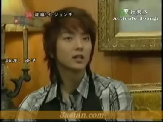 Lee JoonGi 2007 韓流 standard Interview -1