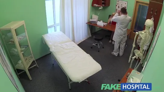 FakeHospital Pretty patient was prepped by nurse