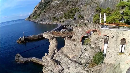 A 1,700-ton statue of the giant Neptune in the Italian village of Monterosso al Mare.