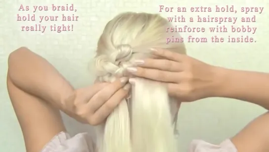 Knot braid tutorial for medium long hair Prom wedding updo Frisuren mit zöpfen m