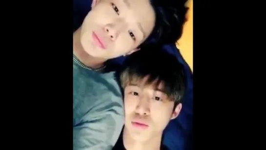 Bobby & Hanbin in v app live broadcast part 1 26.01.16