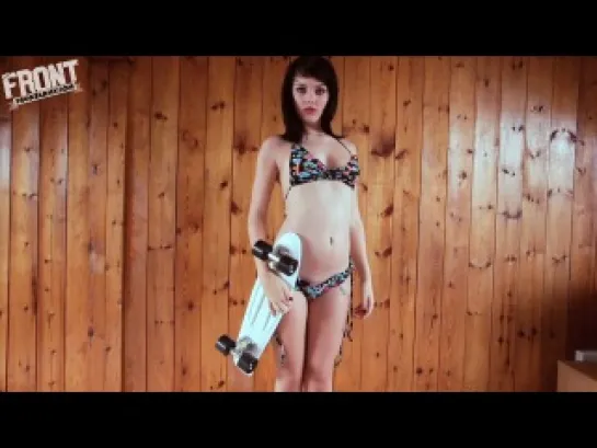 Mellisa Clarke - Mel & Keshia sexy skate strip video [Front TV]