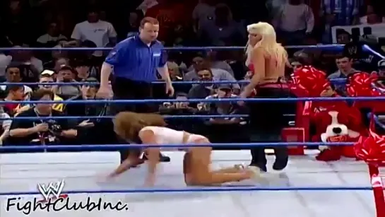 Torrie Wilson vs  Dawn Marie Hot Bra Panties Match 2002