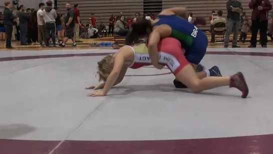 Shauna Kubek (Impact) vs Daliane Gomes (Brasil) 2015 McMaster FW67kg sports women's wrestling