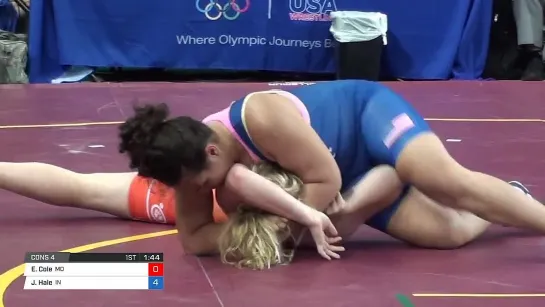 Emma Cole vs. Jasmine Hale sports women's wrestling