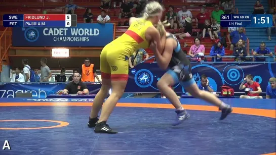 J. FRIDLUND v. M. PAJULA sports women's wrestling