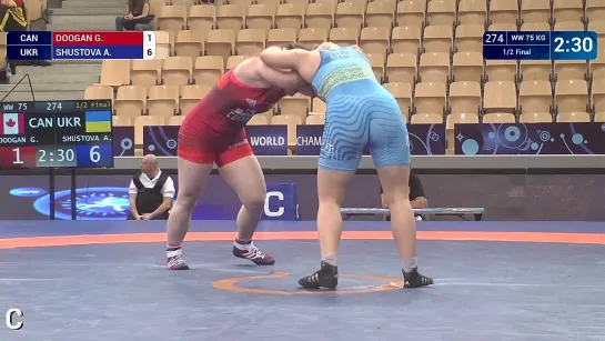 sports women's wrestling G. DOOGAN df. A. SHUSTOVA