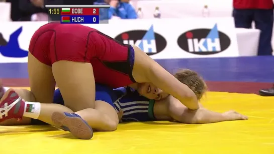 sports women's wrestling 58Kg European Championships 2014