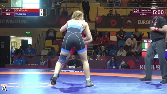 sports women's wrestling D. CANEVA vs B. TOSUN