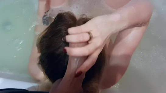 Handjob in Bathroom Hair, Cumshot on Hair, orgasm on Hair