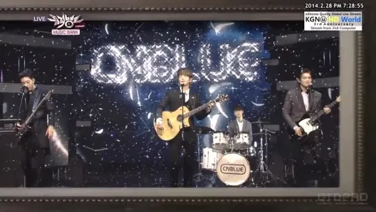 140228 CNBlue Music Bank Comeback stage Sleepless Night + Can't Stop