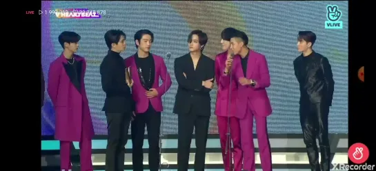 191116 GOT7 на 2019 VLIVE AWARDS V HEARTBEAT (2)