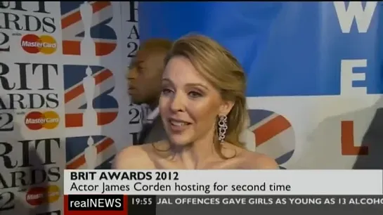 Kylie Minogue Red Carpet Interview (Brit Awards 21.02.2012)