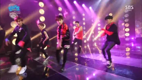 SixPack - UDF (Dino x Ten x Junior x Shownu x Rocky x Hyunkyung) @ Inkigayo 1607