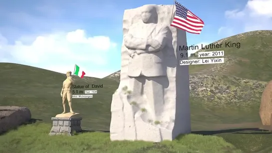 Tallest Statues in the World Size Comparison 🗽 3D Animation