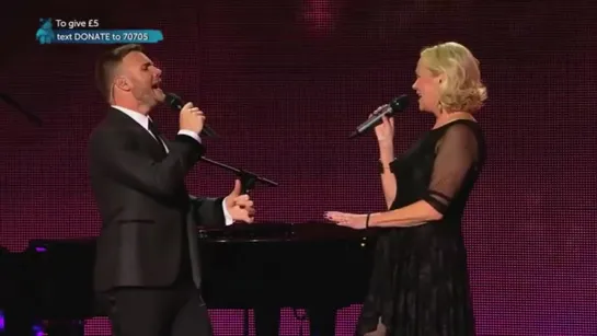 Gary Barlow and Agnetha Fältskogs - at Children In Need Rocks - BBC