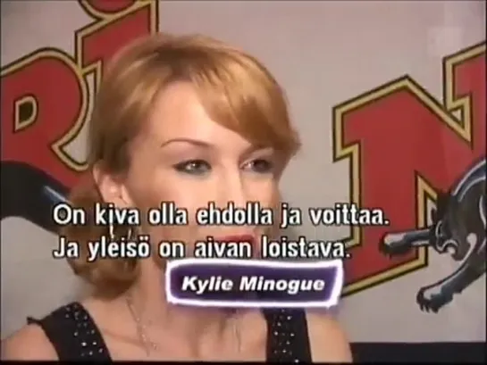 Kylie Minogue NRJ Awards Backstage Interview (Sweden 25.01.2004)