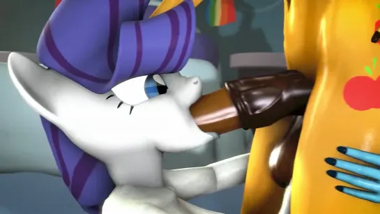 Rarity x Applejack x Rainbow Dash - MLP Futa Porn