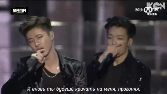 iKON - APOLOGY + ANTHEM + RHYTHM TA in 2015 MAMA [рус. суб.]