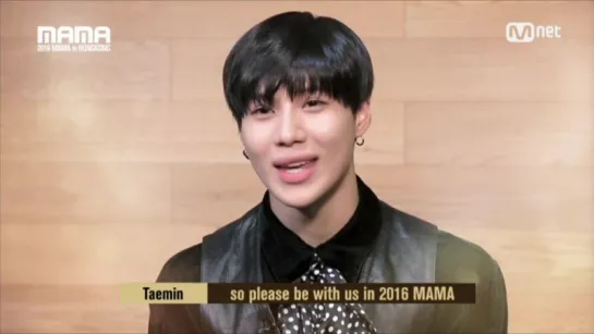 161202 [2016 MAMA] Star Countdown D-11 с Taemin