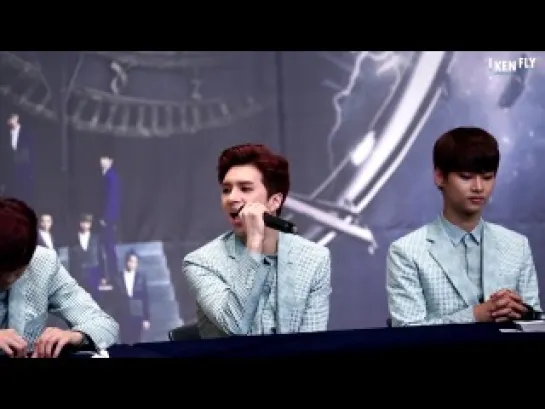 140601 KEN singing to Kim Yeon Woo's "Because It's You" @ Jamsil Fansign