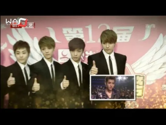 [РУСС.САБ] 121003 BTV2 Top Chinese Music EXO-M - Annual Most Popular Group Award [HD]