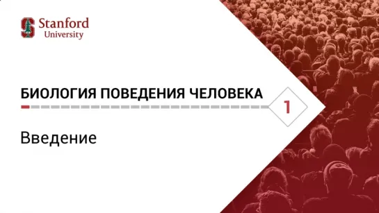 Биология поведения человека: Лекция #1. Введение [Роберт Сапольски, 2010. Стэнфорд]