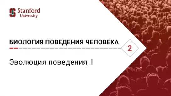 Биология поведения человека: Лекция #2. Эволюция поведения, I [Роберт Сапольски, 2010. Стэнфорд]