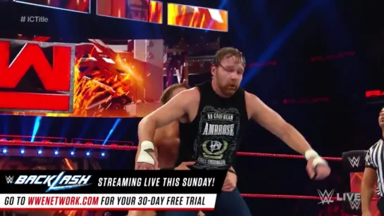 Dean Ambrose vs. The Miz - Intercontinental Championship Match_ Raw, May 15, 201