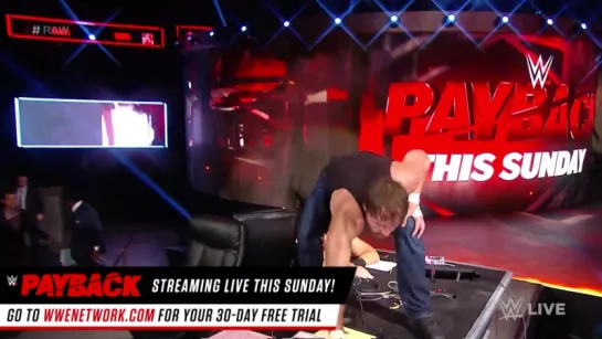 Dean Ambrose  Chris Jericho vs. The Miz and a mystery partner_ Raw, April 24, 2